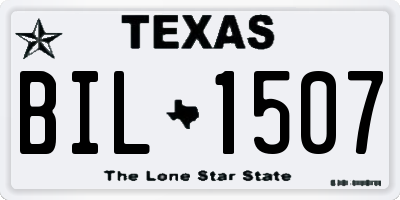 TX license plate BIL1507