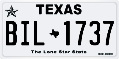 TX license plate BIL1737