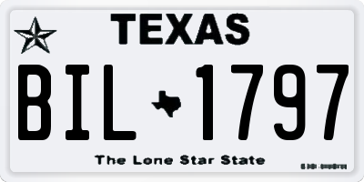 TX license plate BIL1797