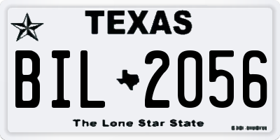 TX license plate BIL2056