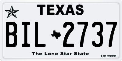 TX license plate BIL2737