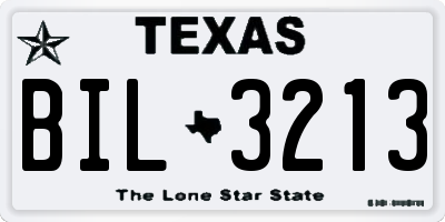 TX license plate BIL3213