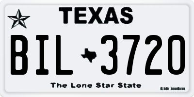 TX license plate BIL3720