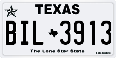 TX license plate BIL3913
