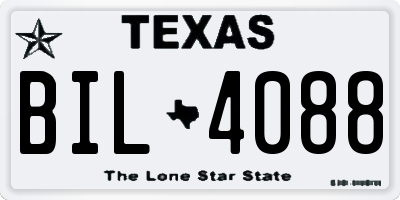 TX license plate BIL4088
