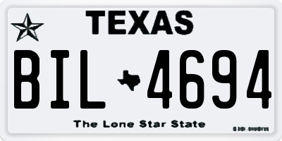 TX license plate BIL4694