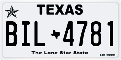 TX license plate BIL4781