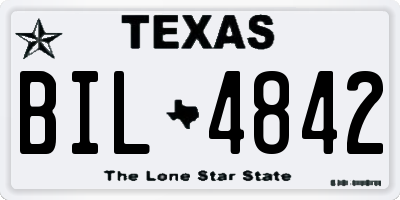 TX license plate BIL4842