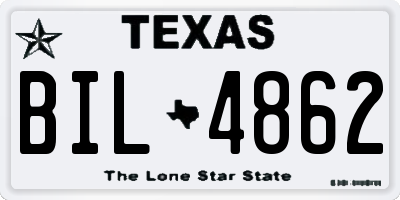 TX license plate BIL4862