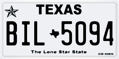 TX license plate BIL5094