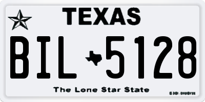 TX license plate BIL5128