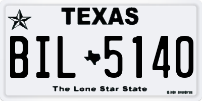TX license plate BIL5140