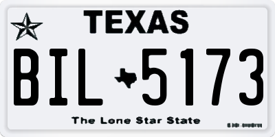 TX license plate BIL5173