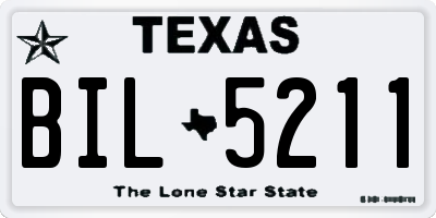 TX license plate BIL5211
