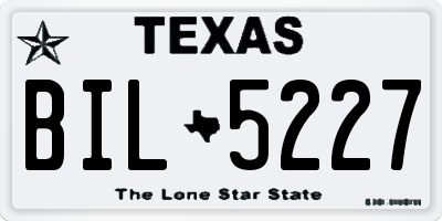 TX license plate BIL5227