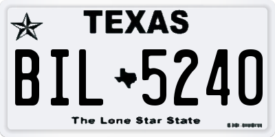TX license plate BIL5240