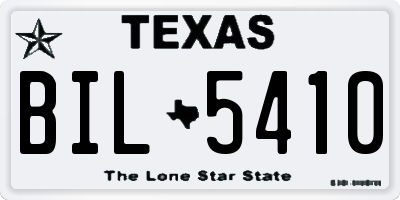 TX license plate BIL5410