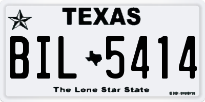 TX license plate BIL5414