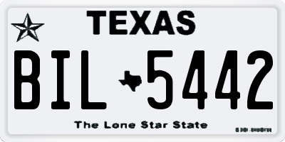 TX license plate BIL5442