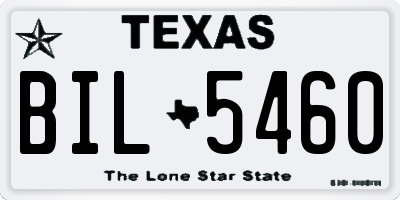 TX license plate BIL5460