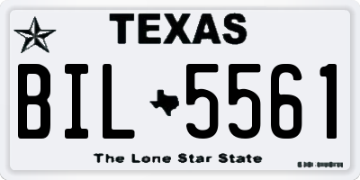 TX license plate BIL5561