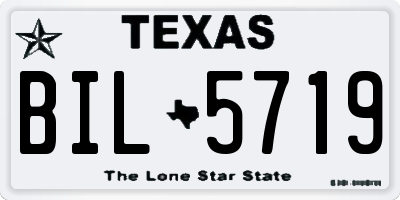 TX license plate BIL5719
