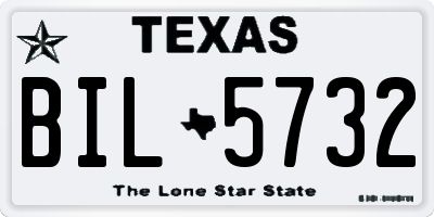 TX license plate BIL5732