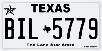 TX license plate BIL5779