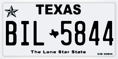 TX license plate BIL5844