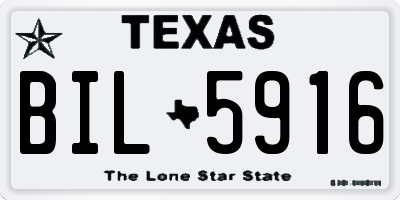 TX license plate BIL5916