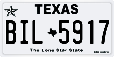 TX license plate BIL5917