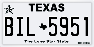 TX license plate BIL5951