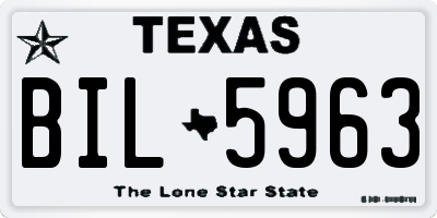 TX license plate BIL5963