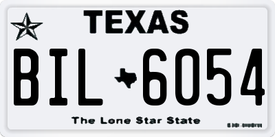 TX license plate BIL6054