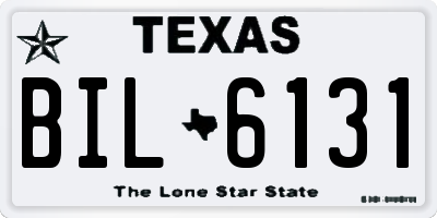 TX license plate BIL6131