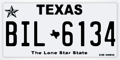 TX license plate BIL6134