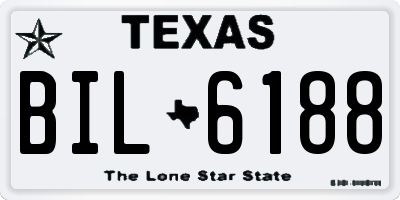 TX license plate BIL6188