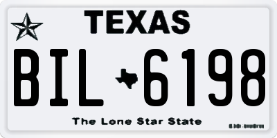 TX license plate BIL6198