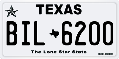 TX license plate BIL6200