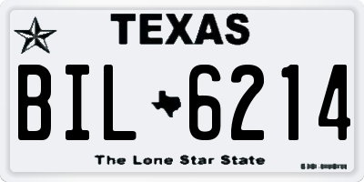 TX license plate BIL6214