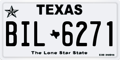 TX license plate BIL6271