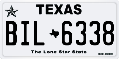 TX license plate BIL6338