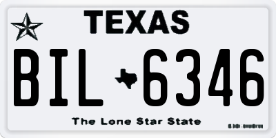 TX license plate BIL6346