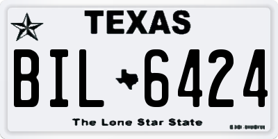 TX license plate BIL6424