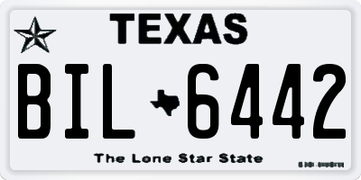 TX license plate BIL6442