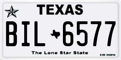 TX license plate BIL6577
