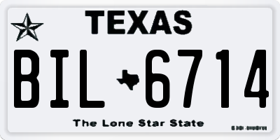 TX license plate BIL6714