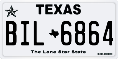 TX license plate BIL6864