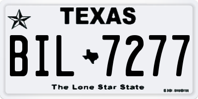TX license plate BIL7277