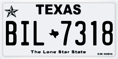 TX license plate BIL7318